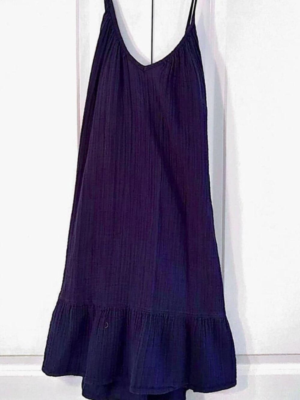 Vineyard Vines Navy Blue Strappy Back Gauzy Cover-Up Mini Dress size M